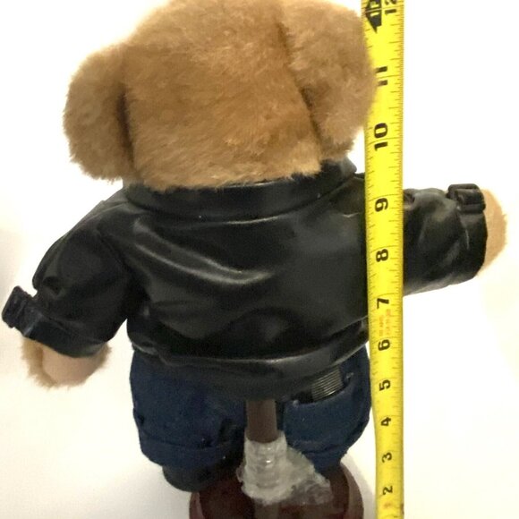 Tenderheart Teddy Bear Couple In 50s Style Leather Jacket Denim & Poodle Skirt - Picture 4 of 12